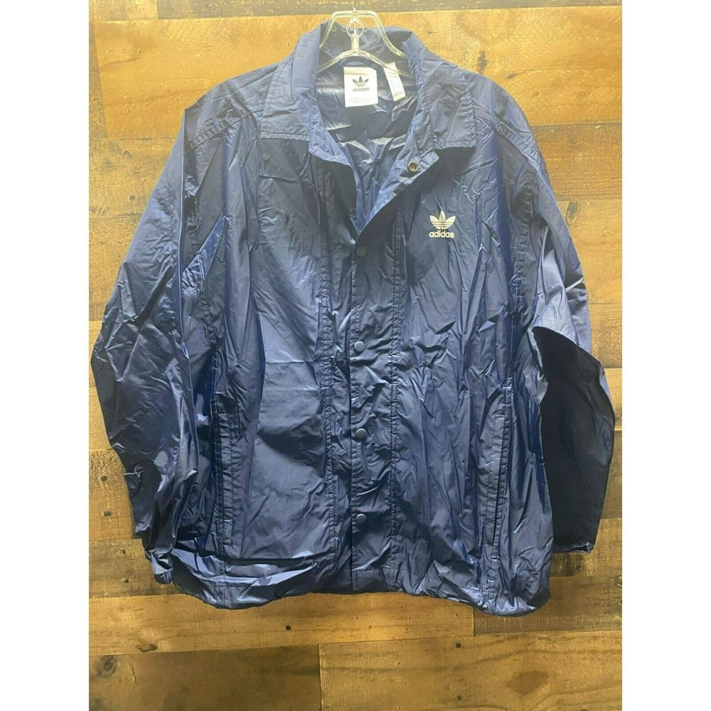 Adidas Men's Button Up Windbreaker‎ Jacket Size Small